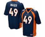 Denver Broncos #49 Craig Mager Game Navy Blue Alternate Football Jersey