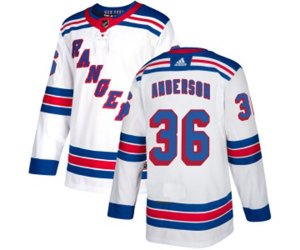 Reebok New York Rangers #36 Glenn Anderson Authentic White Away NHL Jersey