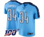 Tennessee Titans #34 Earl Campbell Limited Light Blue Rush Vapor Untouchable 100th Season Football Jersey
