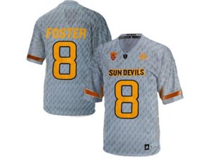 Men\'s Arizona State Sun Devils D.J. Foster #8 Desert Fuel College Football Jersey - Grey