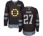 Adidas Boston Bruins #27 John Moore Authentic Black 1917-2017 100th Anniversary NHL Jersey