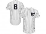 New York Yankees #8 Yogi Berra White Navy Flexbase Authentic Collection MLB Jersey