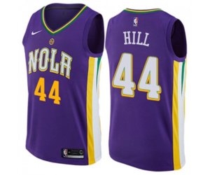New Orleans Pelicans #44 Solomon Hill Swingman Purple NBA Jersey - City Edition