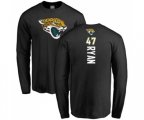Jacksonville Jaguars #47 Jake Ryan Black Backer Long Sleeve T-Shirt