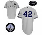 New York Yankees #42 Mariano Rivera Authentic Grey GMS The Boss Baseball Jersey