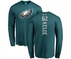 Philadelphia Eagles #62 Jason Kelce Green Backer Long Sleeve T-Shirt