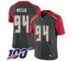 Tampa Bay Buccaneers #94 Carl Nassib Limited Gray Inverted Legend 100th Season Football Jersey