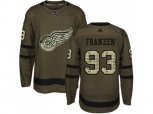 Detroit Red Wings #93 Johan Franzen Green Salute to Service Stitched NHL Jersey