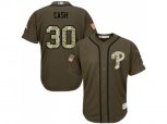 Philadelphia Phillies #30 Dave Cash Green Salute to Service Stitched Baseball Jersey