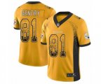 Pittsburgh Steelers #81 Zach Gentry Limited Gold Rush Drift Fashion Football Jersey