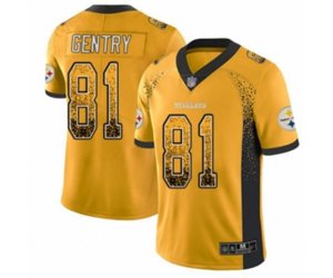 Pittsburgh Steelers #81 Zach Gentry Limited Gold Rush Drift Fashion Football Jersey