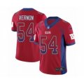 New York Giants #54 Olivier Vernon Limited Red Rush Drift Fashion NFL Jersey