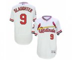 St. Louis Cardinals #9 Enos Slaughter White Flexbase Authentic Collection Cooperstown Baseball Jersey