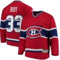 Montreal Canadiens #33 Patrick Roy Authentic Red Home Fanatics Branded Breakaway NHL Jersey
