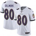 Baltimore Ravens #80 Crockett Gillmore White Vapor Untouchable Limited Player NFL Jersey