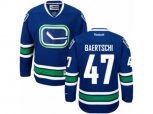 Vancouver Canucks #47 Sven Baertschi Authentic Royal Blue Third NHL Jersey