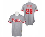 Philadelphia Phillies #29 John Kruk Replica Grey Throwback Baseball Jersey
