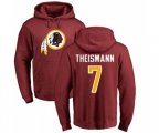 Washington Redskins #7 Joe Theismann Maroon Name & Number Logo Pullover Hoodie