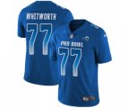 Los Angeles Rams #77 Andrew Whitworth Limited Royal Blue 2018 Pro Bowl Football Jersey