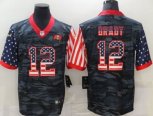 Tampa Bay Buccaneers #12 Tom Brady Camo Flag Nike Limited Jersey