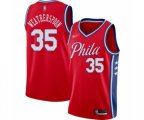 Philadelphia 76ers #35 Clarence Weatherspoon Swingman Red Finished Basketball Jersey - Statement Edition