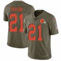 Cleveland Browns #21 Jamar Taylor Limited Olive 2017 Salute to Service NFL Jersey