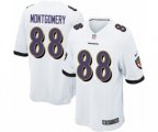 Baltimore Ravens #88 Ty Montgomery Game White NFL Jersey