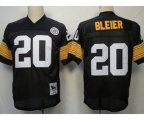 Pittsburgh Steelers #20 Rocky Bleier Black Throwback Jersey