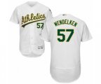 Oakland Athletics J.B. Wendelken White Home Flex Base Authentic Collection Baseball Player Jersey