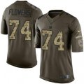 New York Giants #74 Ereck Flowers Elite Green Salute to Service NFL Jersey