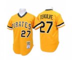 Pittsburgh Pirates #27 Kent Tekulve Authentic Gold Throwback Baseball Jersey