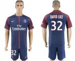 2017-18 Paris Saint-Germain 32 DAVID LUIZ Home Soccer Jersey