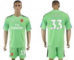 2017-18 Arsenal 33 CECH Green Goalkeeper Soccer Jersey