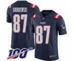 New England Patriots #87 Rob Gronkowski Limited Navy Blue Rush Vapor Untouchable 100th Season Football Jersey