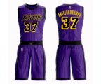 Los Angeles Lakers #37 Kostas Antetokounmpo Authentic Purple Basketball Suit Jersey - City Edition