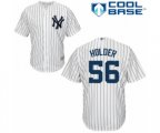 New York Yankees Jonathan Holder Replica White Home Baseball Player Jersey