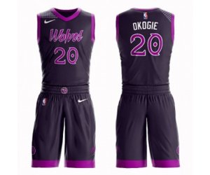 Minnesota Timberwolves #20 Josh Okogie Swingman Purple Basketball Suit Jersey - City Edition