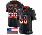 Denver Broncos #58 Von Miller Limited Black Rush USA Flag Football Jersey