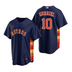 Nike Houston Astros #10 Yuli Gurriel Navy Alternate Stitched Baseball Jersey
