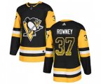 Adidas Pittsburgh Penguins #37 Carter Rowney Authentic Black Drift Fashion NHL Jersey