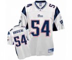 New England Patriots #54 Tedy Bruschi White Premier EQT Throwback Football Jersey