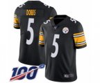 Pittsburgh Steelers #5 Joshua Dobbs Black Team Color Vapor Untouchable Limited Player 100th Season Football Jersey