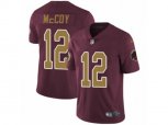 Washington Redskins #12 Colt McCoy Vapor Untouchable Limited Burgundy Red Gold Number Alternate 80TH Anniversary NFL Jersey