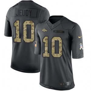 Denver Broncos #10 Jerry Jeudy Black Stitched Limited 2016 Salute to Service Jersey
