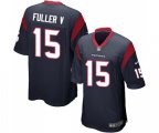 Houston Texans #15 Will Fuller V Game Navy Blue Team Color Football Jersey