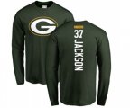Green Bay Packers #37 Josh Jackson Green Backer Long Sleeve T-Shirt
