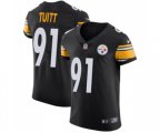 Pittsburgh Steelers #91 Stephon Tuitt Black Team Color Vapor Untouchable Elite Player Football Jersey