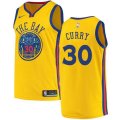 Golden State Warriors #30 Stephen Curry Authentic Gold NBA Jersey - City Edition