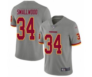 Washington Redskins #34 Wendell Smallwood Limited Gray Inverted Legend Football Jersey