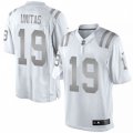 Indianapolis Colts #19 Johnny Unitas Limited White Platinum NFL Jersey
